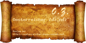 Oesterreicher Zénó névjegykártya